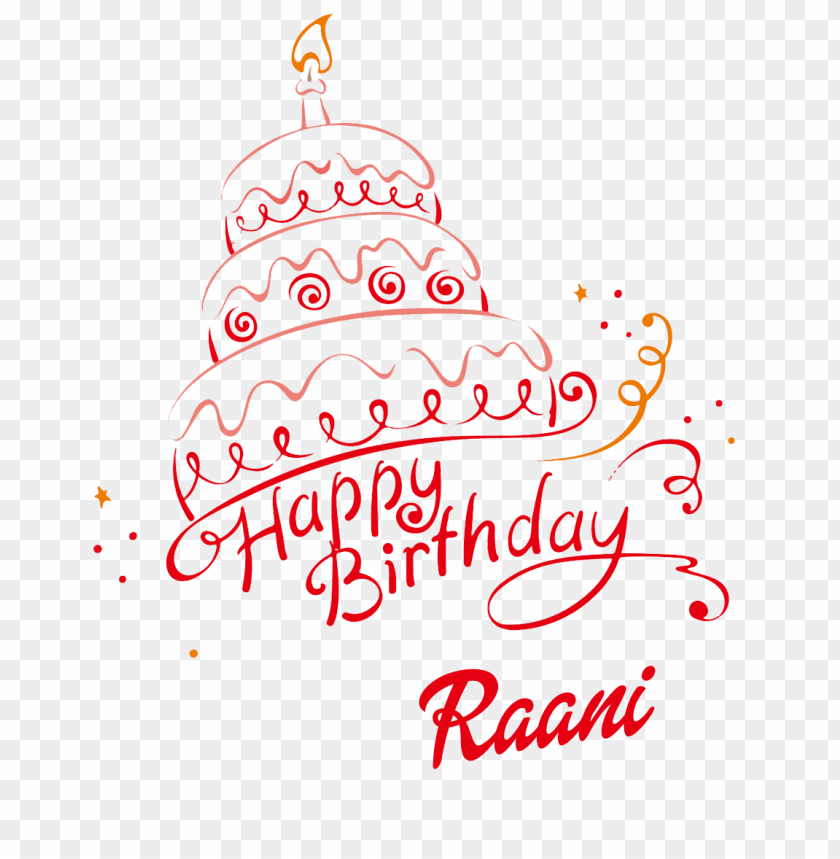 raani happy birthday name png PNG image with no background - Image ID 37641