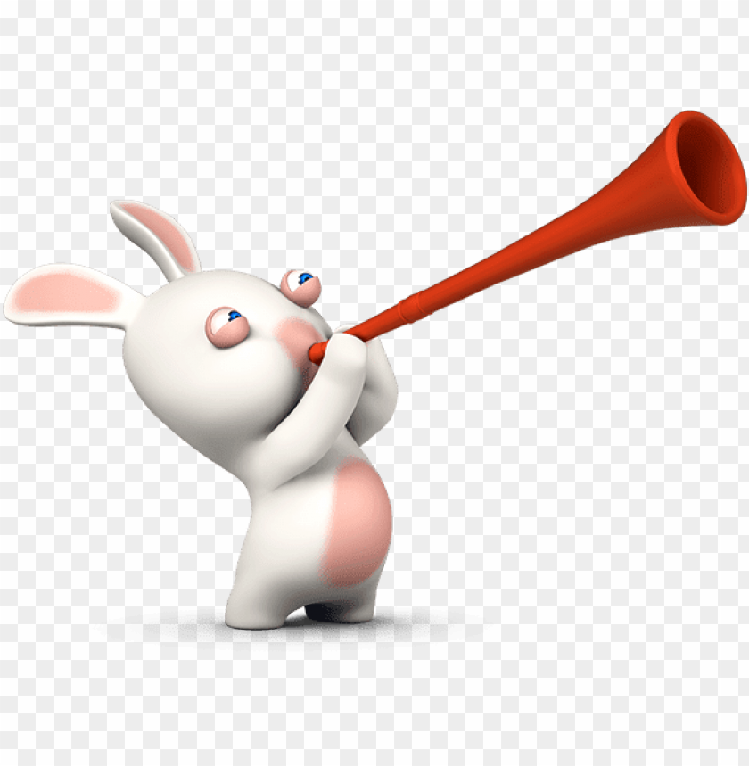 free PNG Download rabbid blowing a horn clipart png photo   PNG images transparent