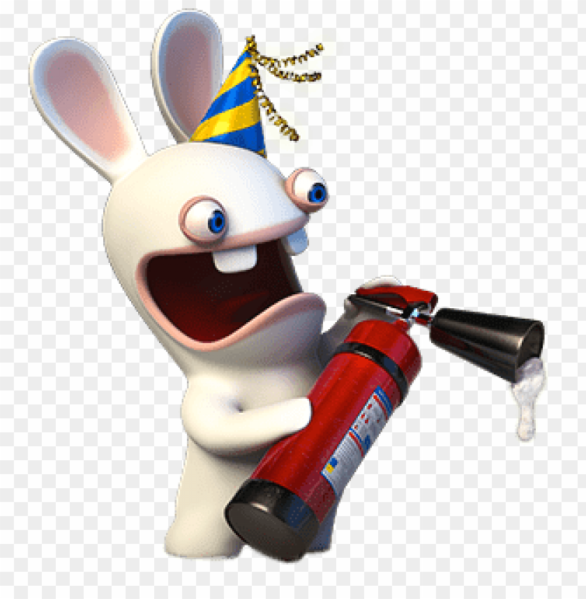 at the movies, cartoons, rabbids, rabbid holding a fire extinguisher, 