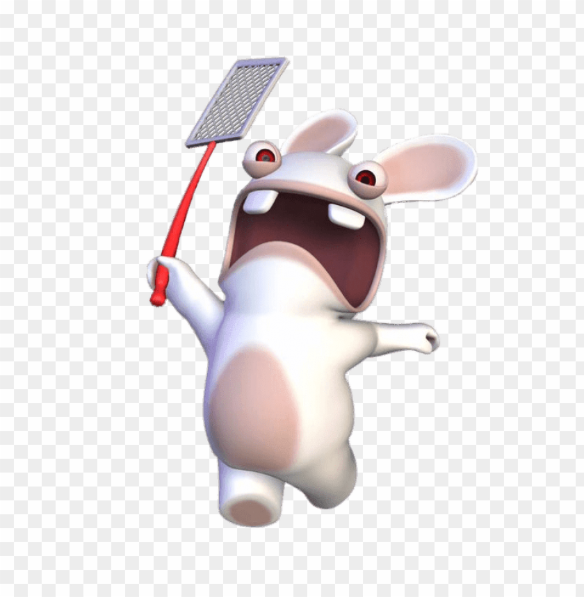 at the movies, cartoons, rabbids, rabbid running around with flyswapper, 
