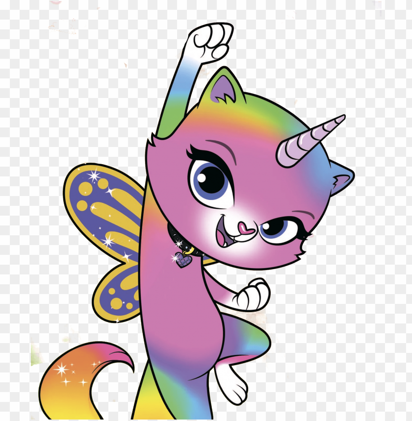 free PNG rainbow butterfly unicorn kitty - rainbow butterfly unicorn kitty episode 1 PNG image with transparent background PNG images transparent