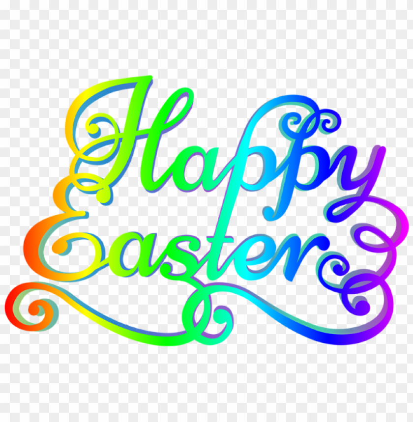 rainbow happy easter transparent png images background -  image ID is 50971