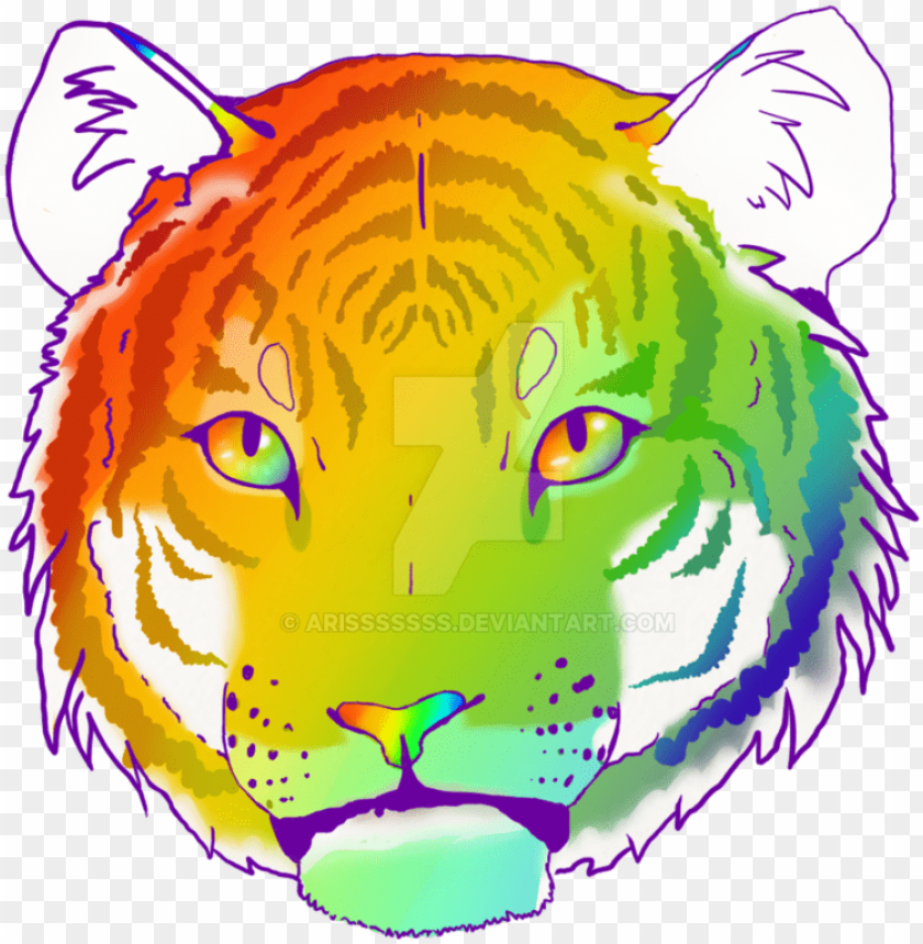 tiger face, rainbow heart, rainbow transparent background, rainbow border, rainbow unicorn, rainbow line