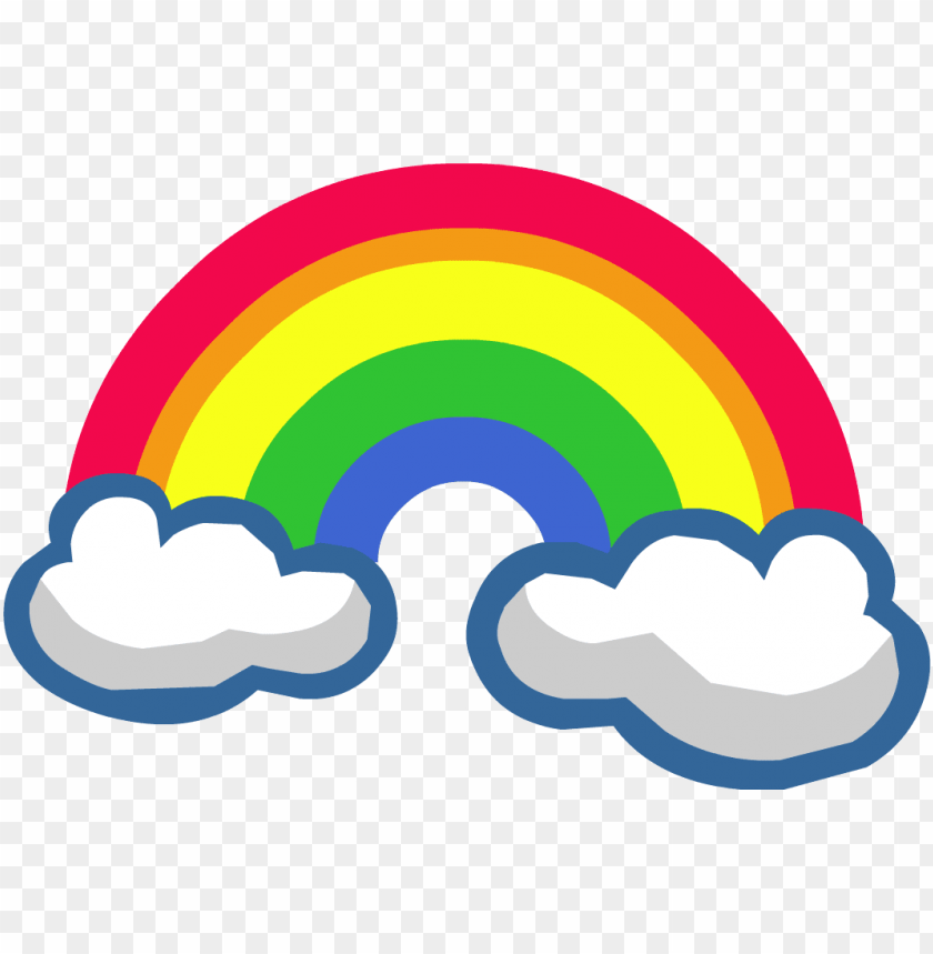 rainbows and clouds png PNG image with transparent background.