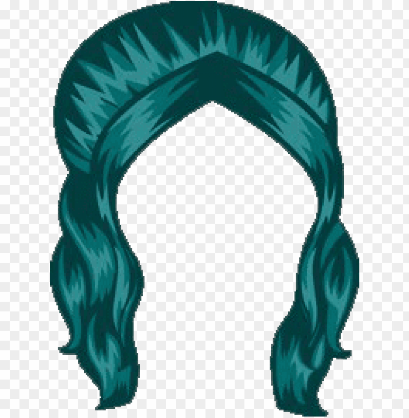 rainforest chunk hairstyle blue png - Free PNG Images ID 56611