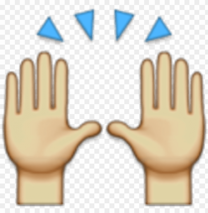 free PNG raised hands emoji 128 - hands up emoji PNG image with transparent background PNG images transparent