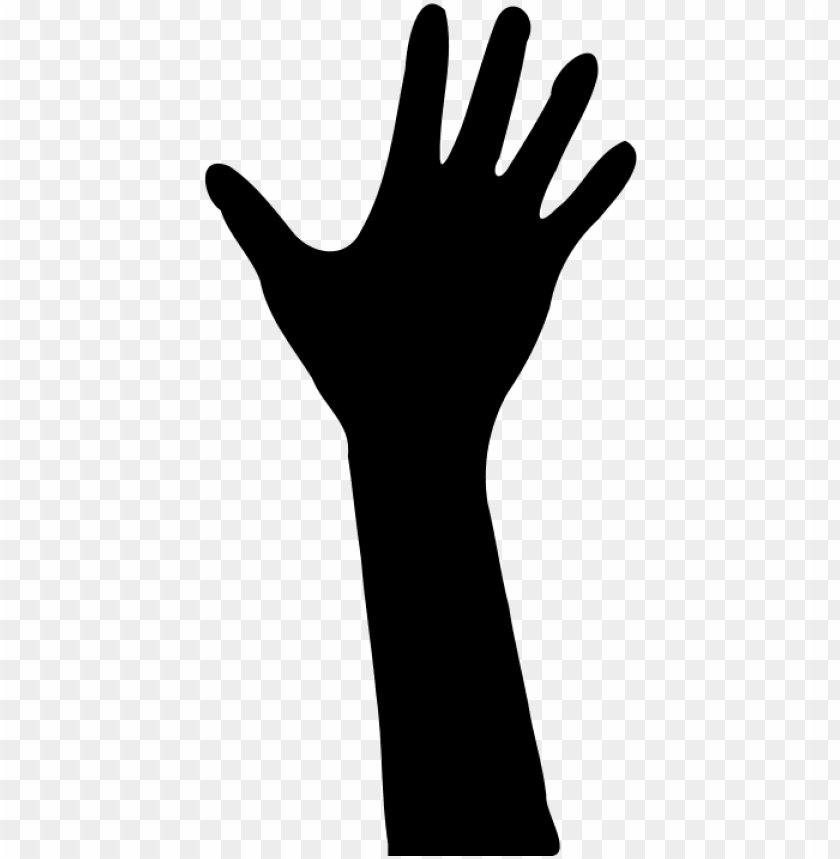 raising hand silhouette PNG transparent with Clear Background ID 191223
