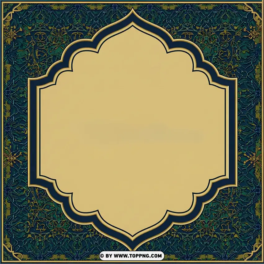 Islamic Golden Ramadan Frame PNG Transparent Background