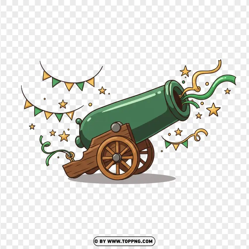 Festive Ramadan Cannon With Lanterns PNG Transparent Background