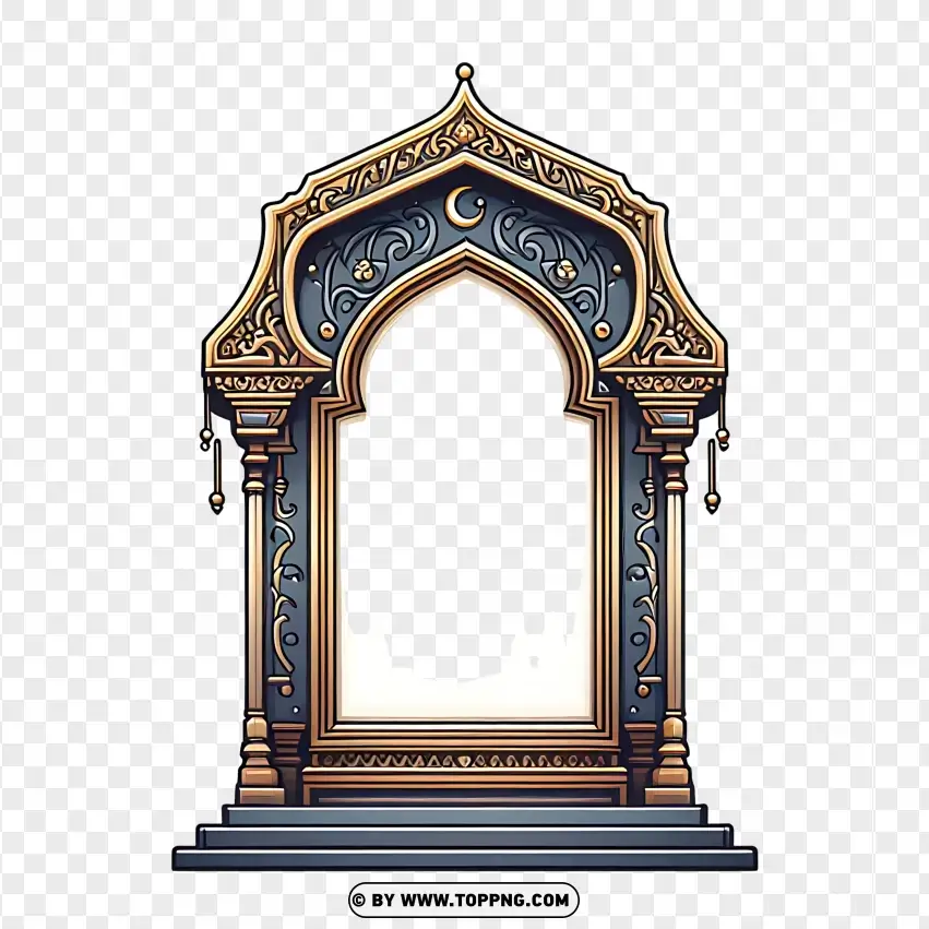 Islamic Arch Ramadan Frame PNG Transparent Background