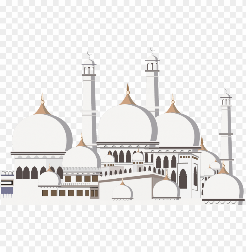 Ramadan Islamic Masjid Cartoon Illustration Vector PNG Image With Transparent Background