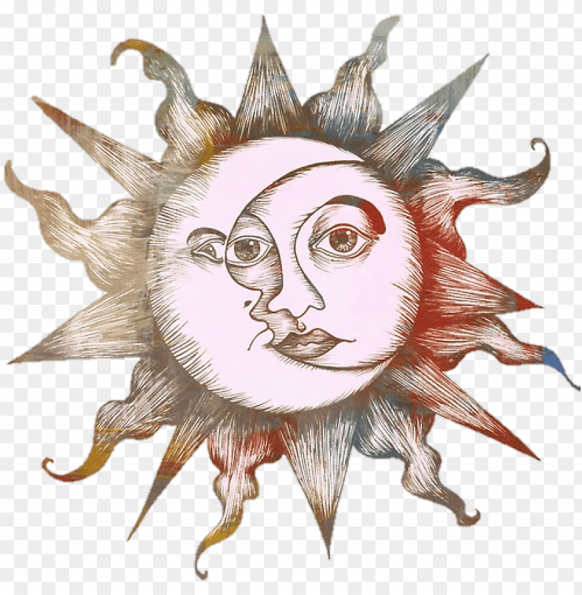 Raphic Free Library Tumblr Sun Sticker By Sun And Moon Drawings Png Image With Transparent Background Toppng