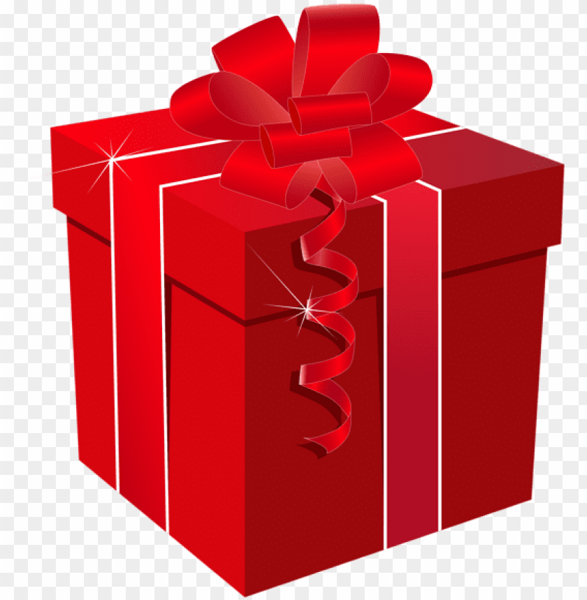 Raphic Royalty Free Present Clipart - Red Gift Box PNG Transparent Background