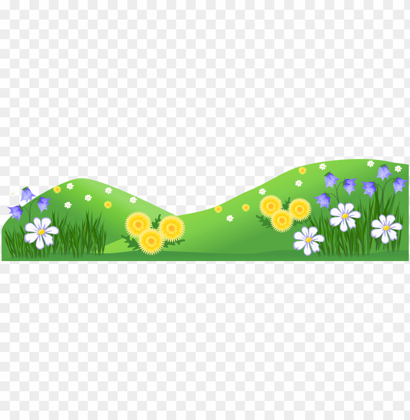 rass ground with flowers clipart - fondos de paisajes animados PNG image  with transparent background | TOPpng