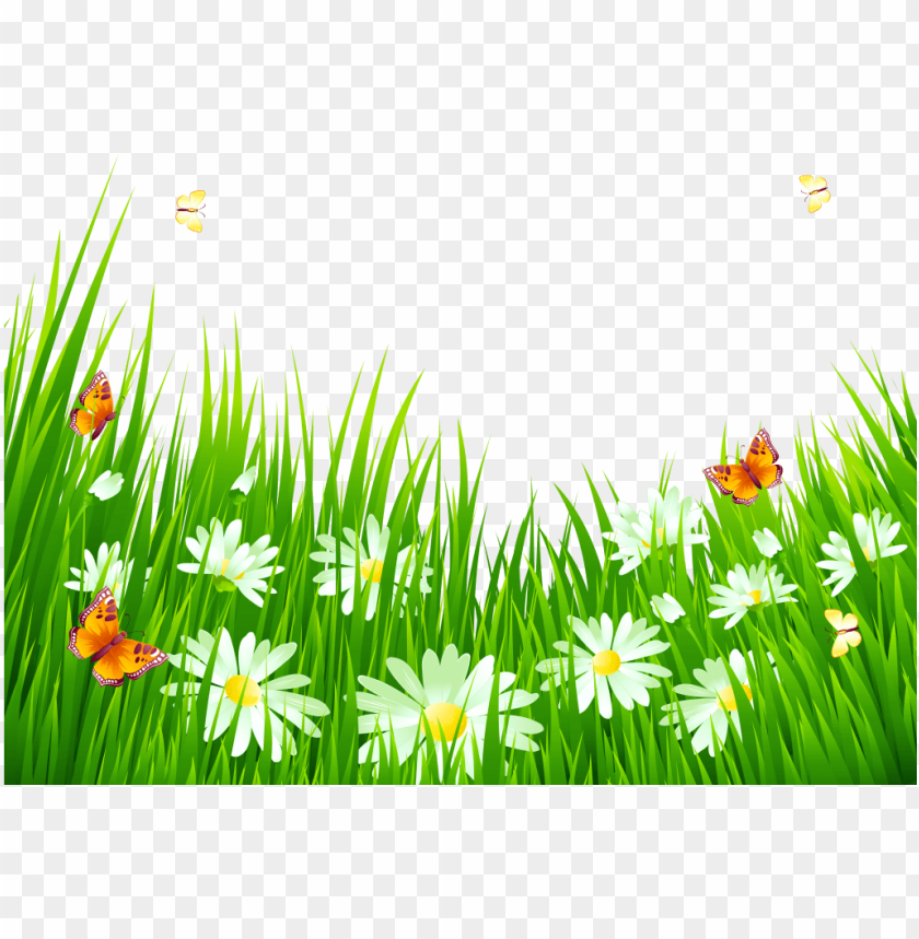 Rass Clip Art Image - Clipart Grass And Flowers PNG Transparent Background