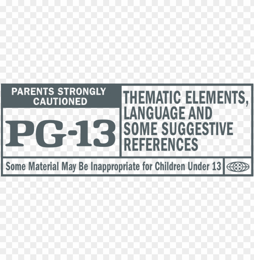 Rating Pg 13 Rating Box Png Image With Transparent Background Toppng