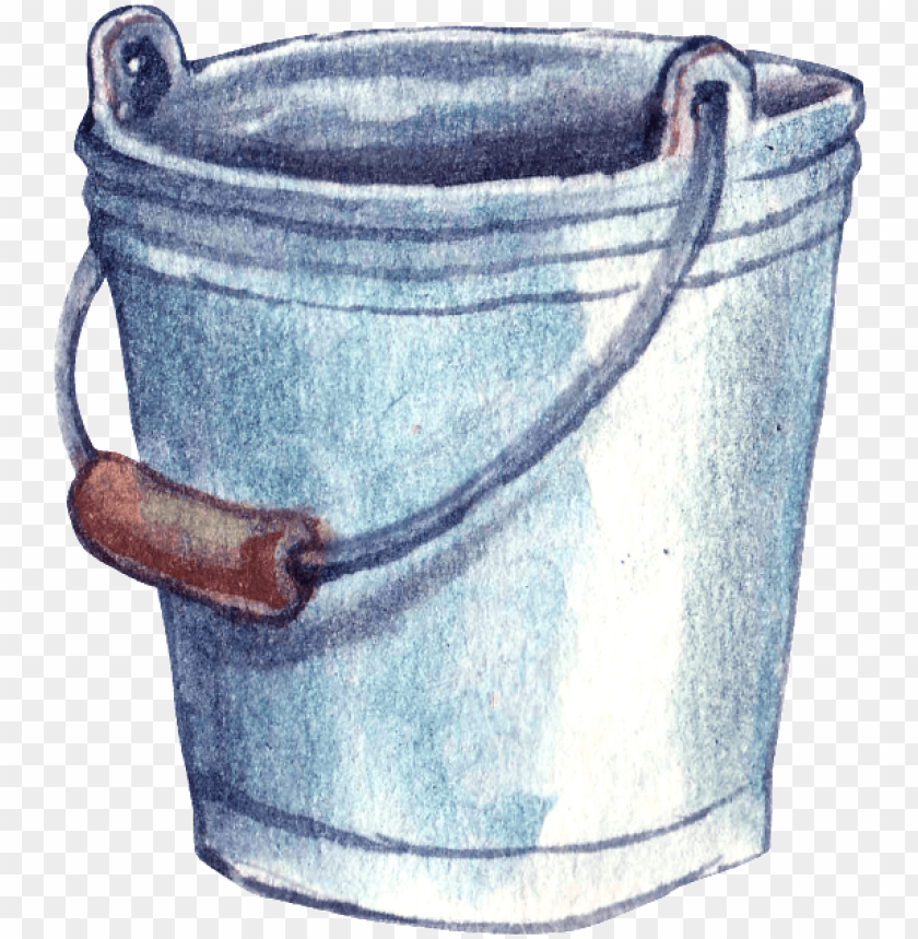ray hand drawn bucket cartoon transparent watercolor - 水桶 卡通 PNG image
