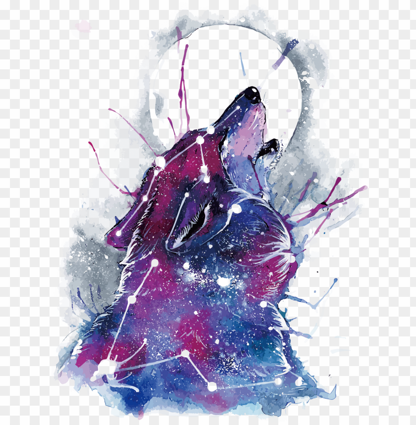 free PNG ray wolf samsung galaxy art printing - galaxy wolf arts PNG image with transparent background PNG images transparent