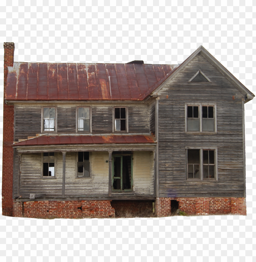 Real Old Wooden Abandoned House PNG Image With Transparent Background