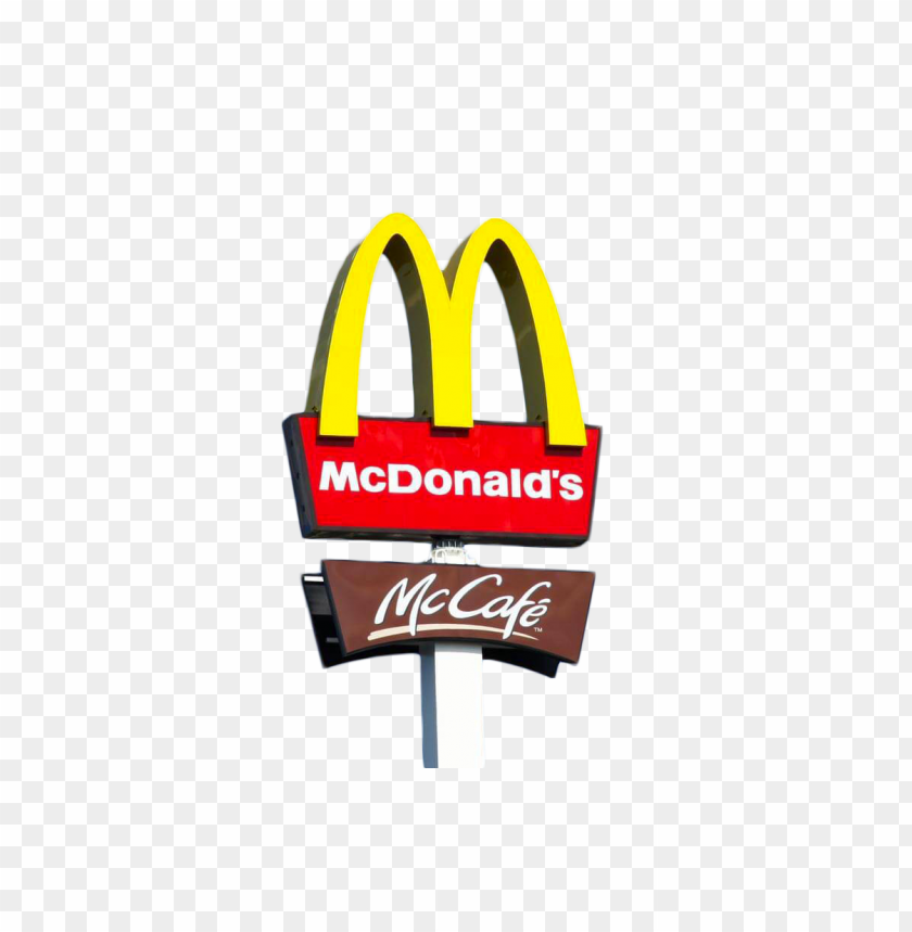 free PNG realistic mcdonald's mccafe street sign PNG image with transparent background PNG images transparent