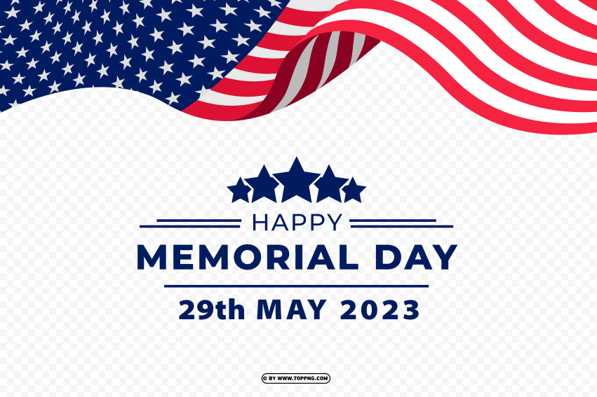 Realistic Usa Memorial Day 2023 Flag Png Images Image ID 488827 TOPpng