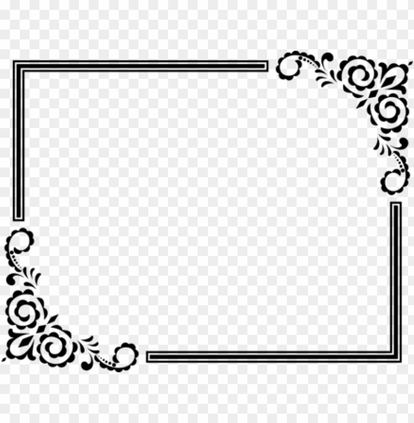 rectangle right triangle library aspect ratio - powerpoint border black and  white PNG image with transparent background | TOPpng