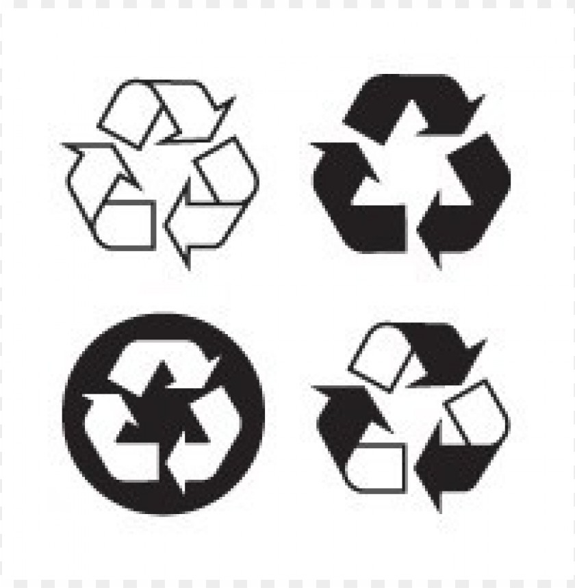  recyclable recycling logo vector download free - 469483