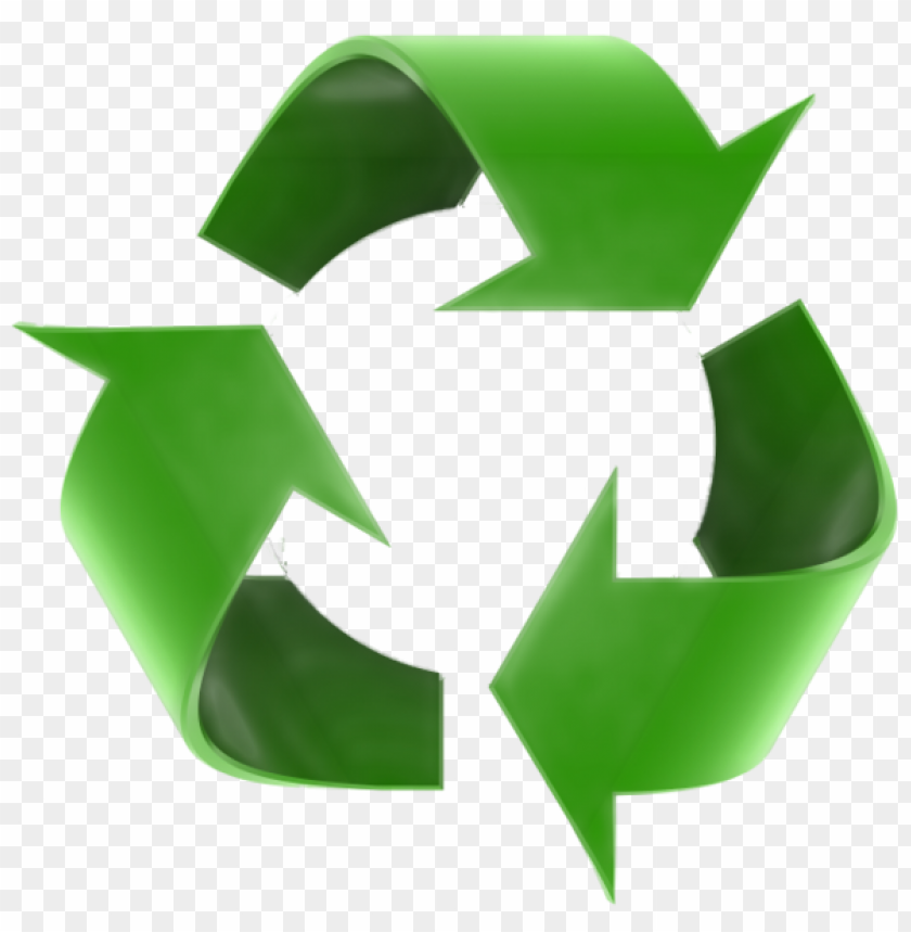 Glossy Green Recycling Icon PNG TOPpng