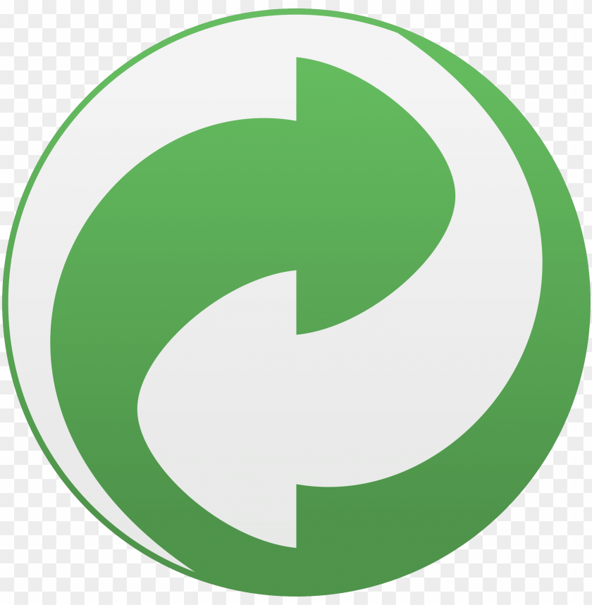 miscellaneous, symbols, recycling circle symbol, 