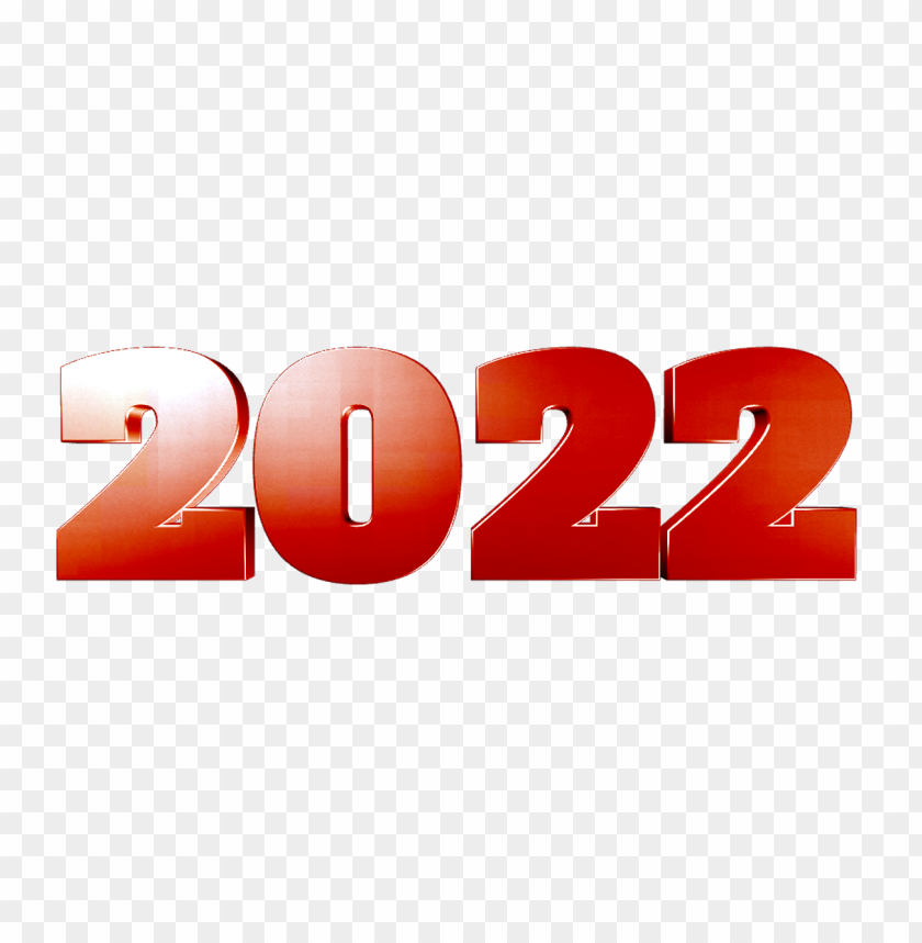red 3d 2022 text PNG image with transparent background@toppng.com
