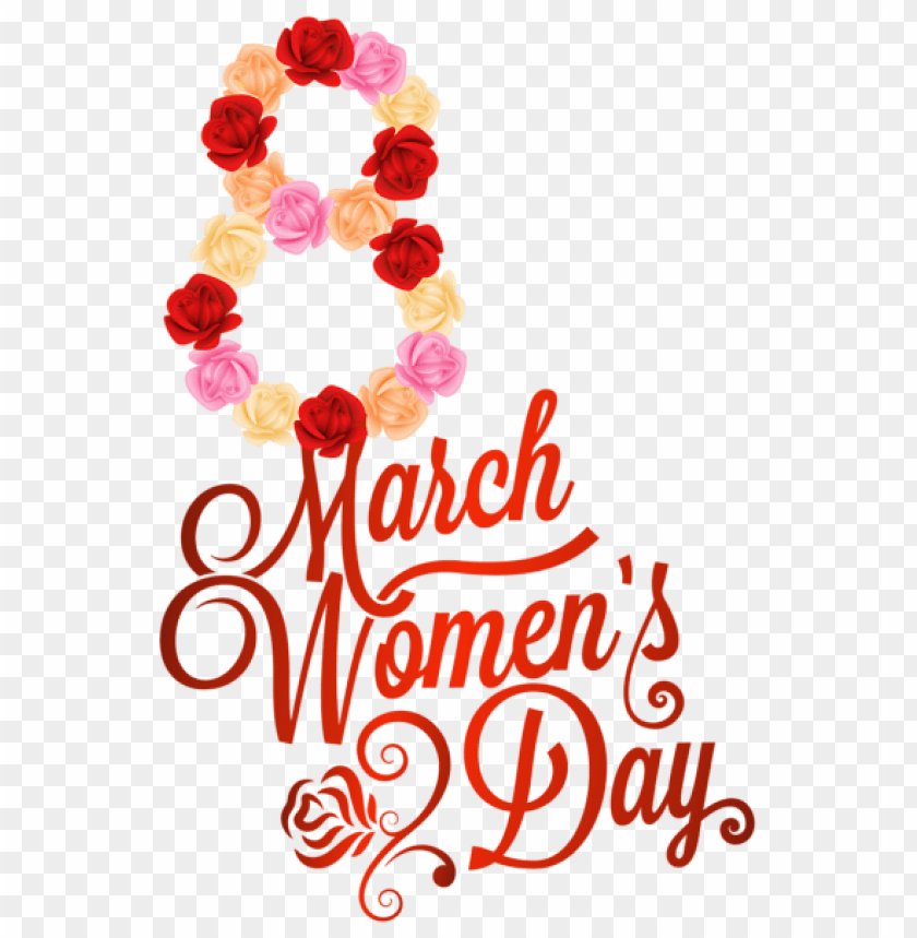 Red 8 March Womens Day Png Images Background -  Image ID Is 54754
