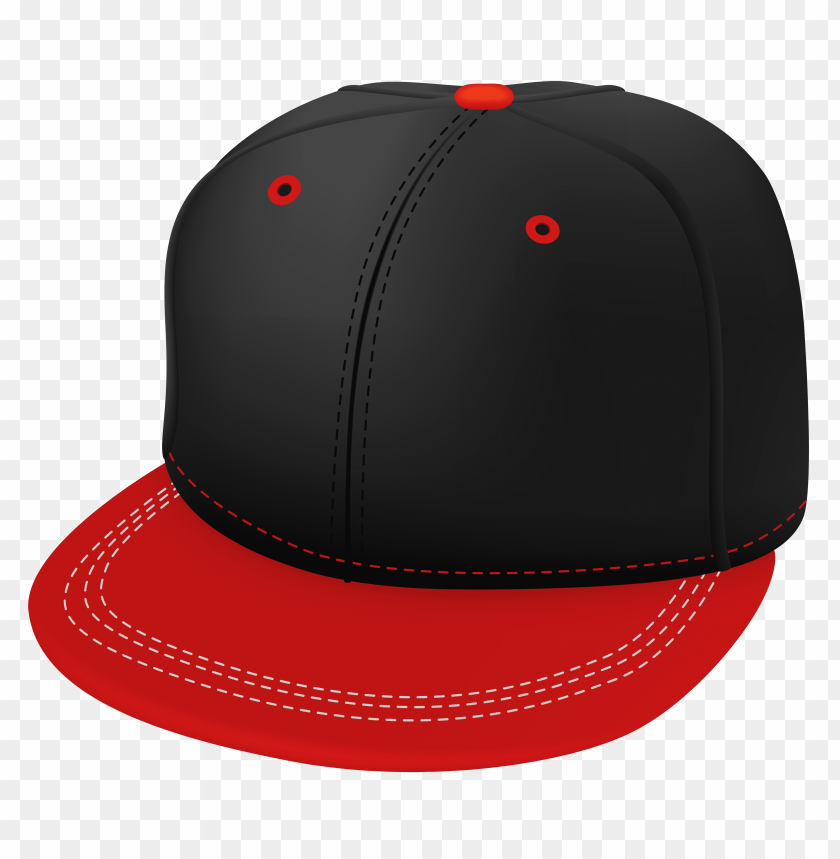 black, cap, red