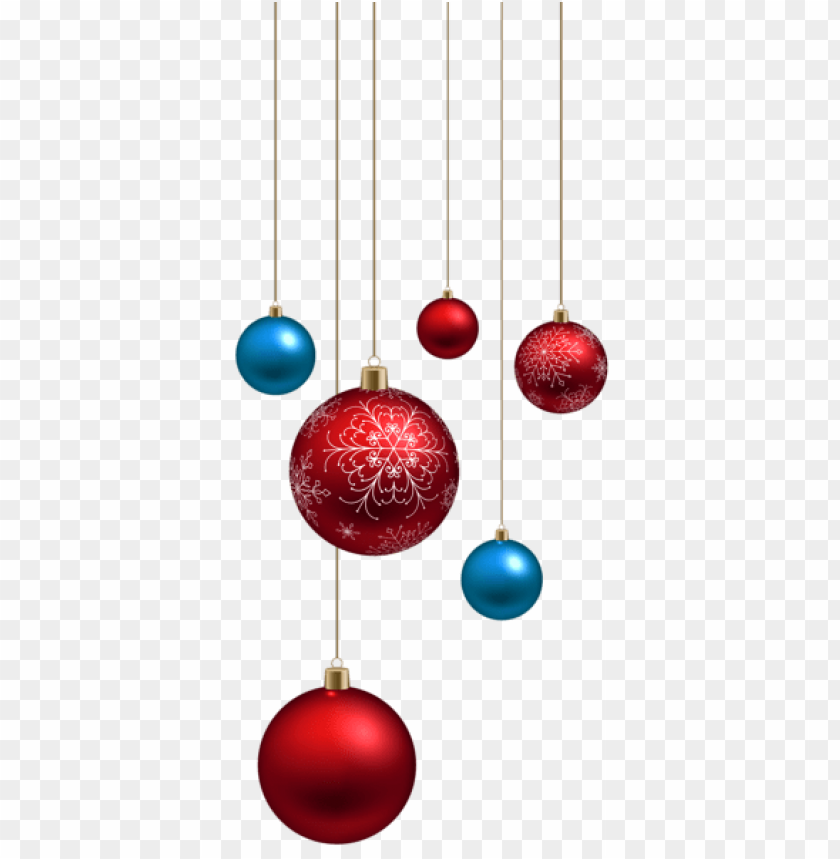 Red And Blue Christmas Balls PNG Images | TOPpng