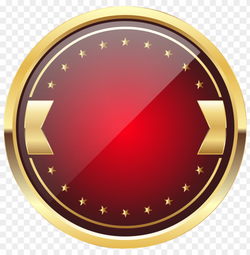 red and gold badge template clipart png photo - 49947