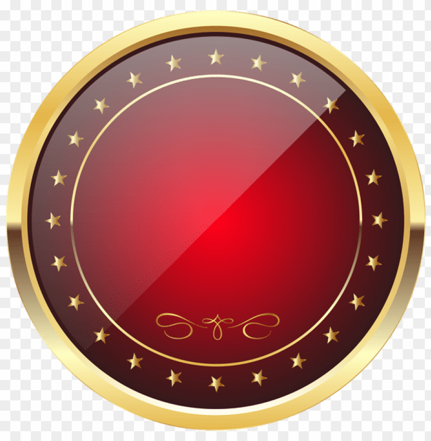 red and gold badge template transparent clipart png photo - 49931