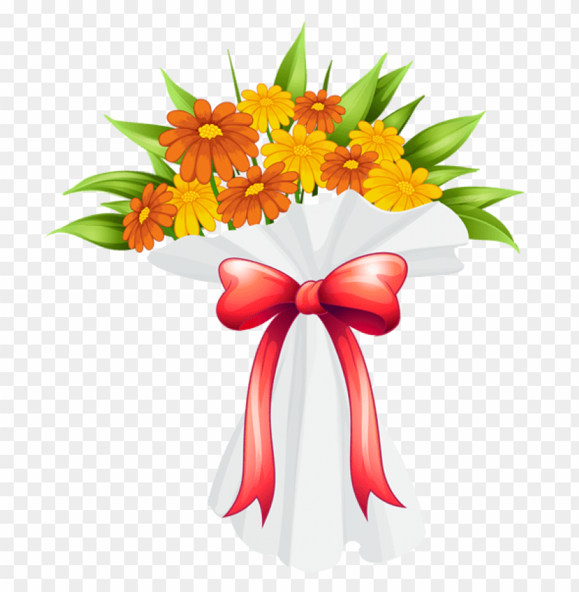 Download red and orange flowers bouquet png images background | TOPpng