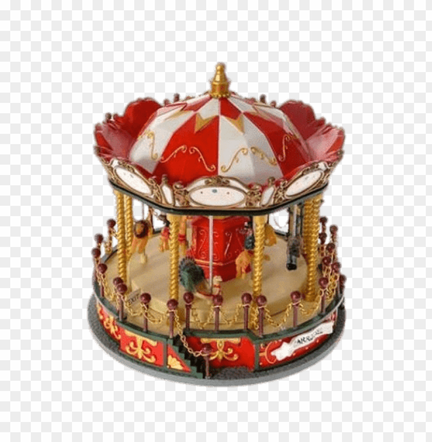 miscellaneous, merry-go-rounds, red and white merry go round, 