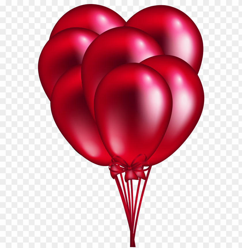 balloon, bunch, red