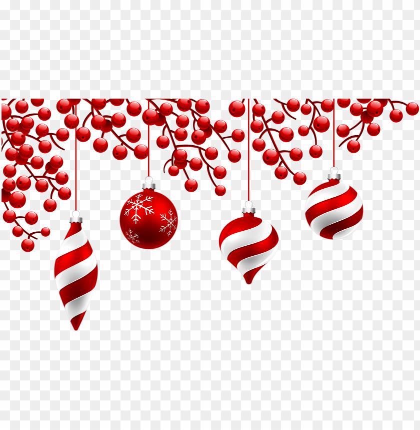 red christmas decorations PNG image with transparent background | TOPpng