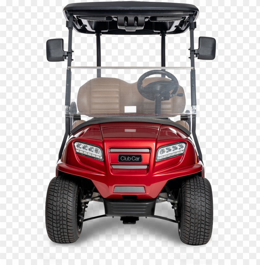 red club car front view buggy golf cart PNG image with transparent background@toppng.com