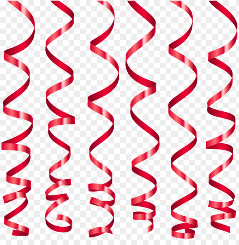 red curly ribbons
