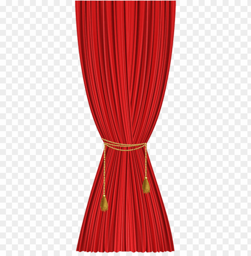 red curtain decorative transparent