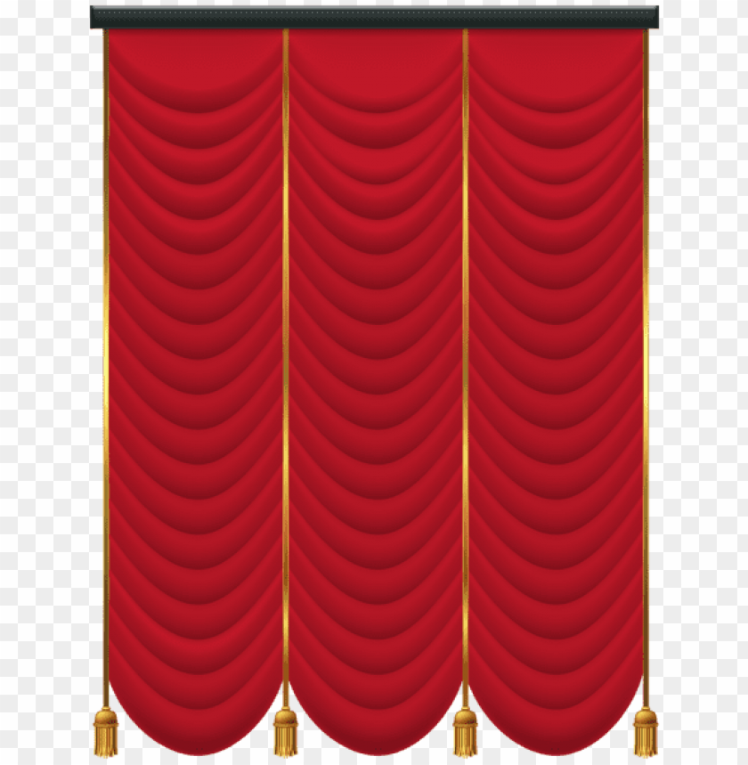 red curtain transparent