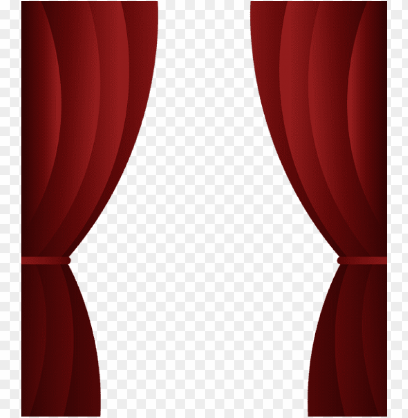 red curtain transparent