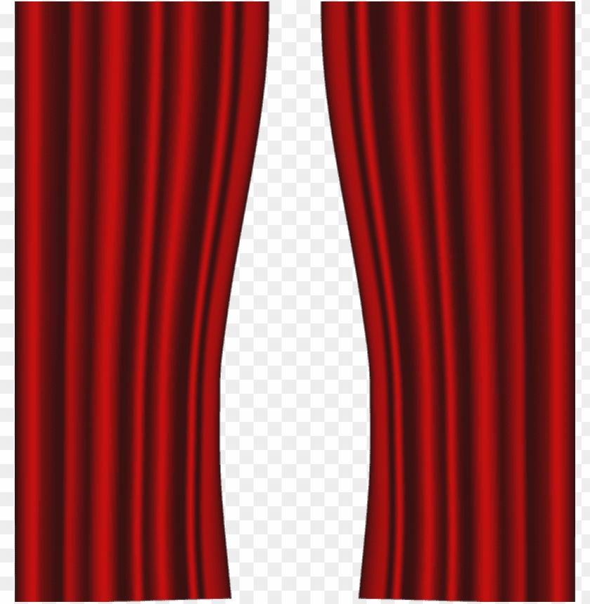 red curtains transparent