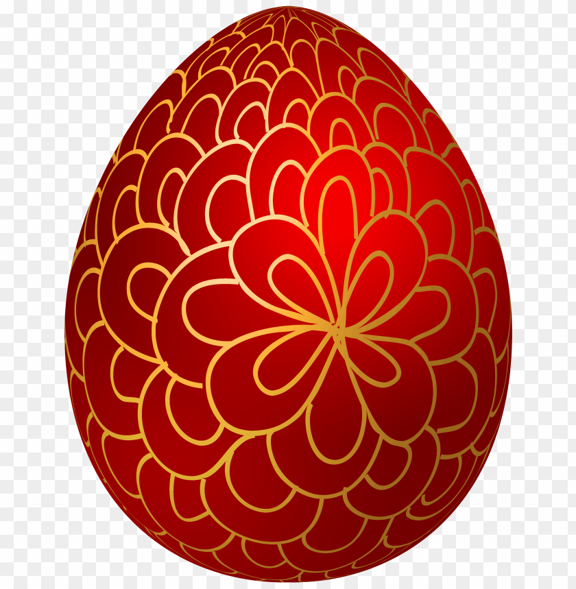 red decorative easter egg clipart png photo - 31139