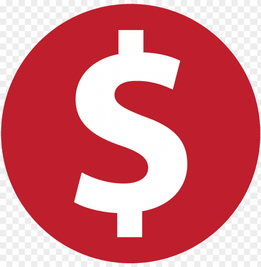 Red Dollar Sign - Dollar Sign Icon Red PNG Transparent Background