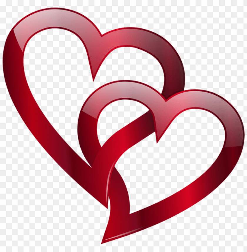 free PNG red double heart png - Free PNG Images PNG images transparent