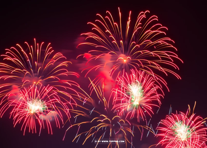 red fireworks on black background - Image ID 489737