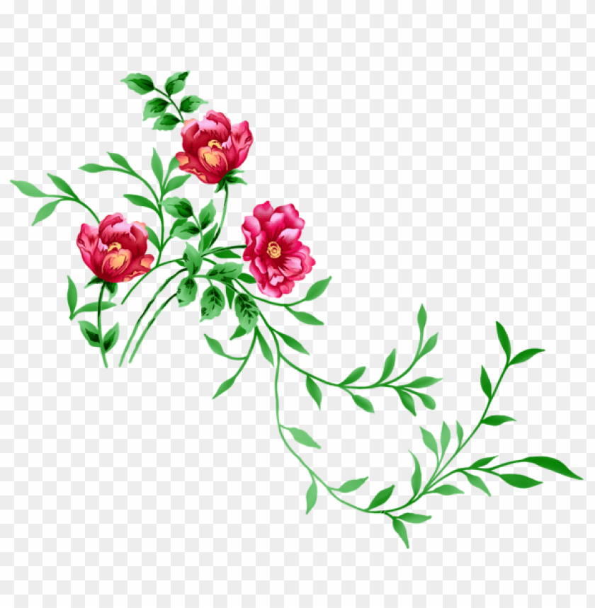 red floral decor
